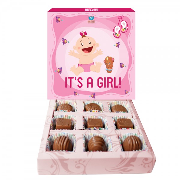 BOGATCHI Gift Ideas, Chocolate Gift for Baby Shower, Baby Girl Arrival 90 g BOGATCHI Gift Ideas, Chocolate Gift for Baby Shower, Baby Girl Arrival 90 g